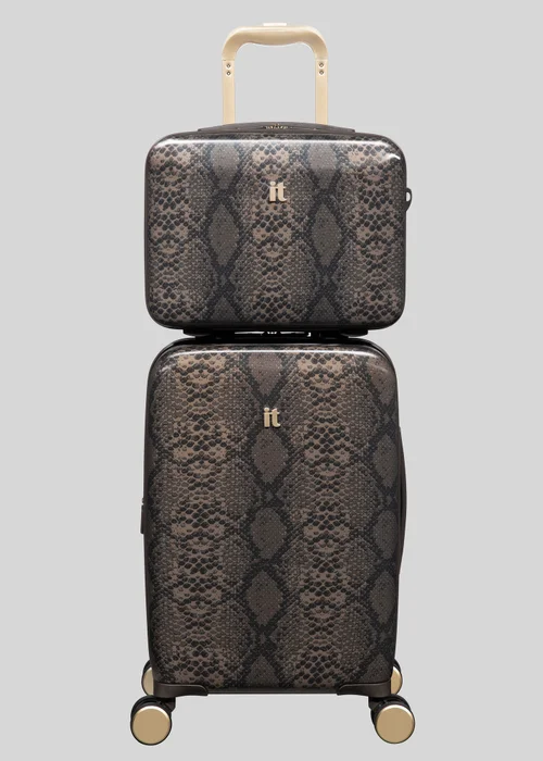 IT Luggage Sheen Snake Print Hard Suitcase - VANITY Image 4