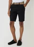 Threadbare Black Cotton Chino Shorts with Woven Belt - 36/L32 Image 1
