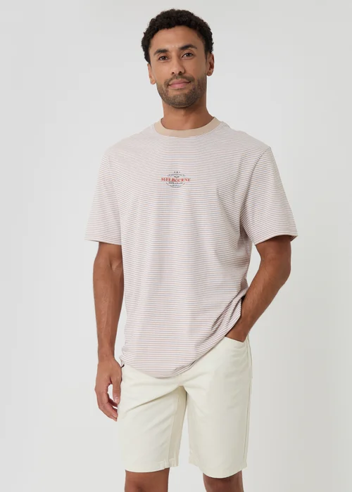 Threadbare Natural Turn Up Denim Shorts - 32/L32 Image 3