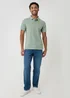 Threadbare Soft Green Textured Cotton Rich Polo Shirt - L Image 3
