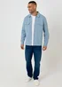 Threadbare Blue Cotton Blend Popper Fastening Pique Shacket - S Image 3