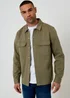Threadbare Soft Green Cotton Blend Popper Fastening Pique Shacket - S Image 1
