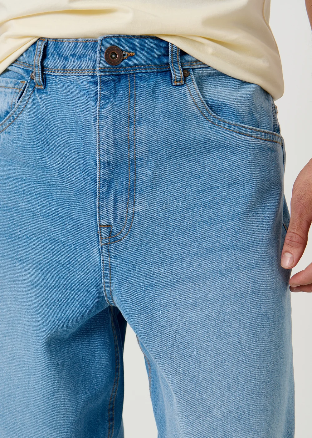 Threadbare Light Blue Baggy Fit Jeans - 34/L32 Image 4