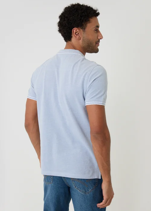 Threadbare Soft Green Two Tone Cotton Pique Polo Shirt - 2XL Image 2