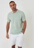 Threadbare Soft Green Moss Stitch Knitted Polo - L Image 1