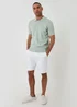 Threadbare Soft Green Moss Stitch Knitted Polo - L Image 3