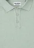 Threadbare Soft Green Moss Stitch Knitted Polo - L Image 5