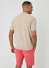 Threadbare Taupe Moss Stitch Knitted Polo - L Image 2