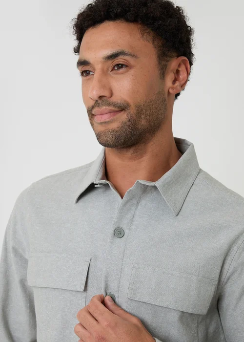 Threadbare Soft Green Linen Blend Lightweight Shacket - XL Image 4