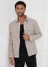 Threadbare Taupe Linen Blend Lightweight Shacket - M Image 1