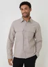 Threadbare Taupe Linen Blend Lightweight Shacket - M Image 5