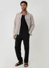Threadbare Taupe Linen Blend Lightweight Shacket - M Image 3