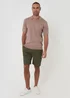 Threadbare Taupe Knitted Short Sleeve Trophy Neck Polo - S Image 3