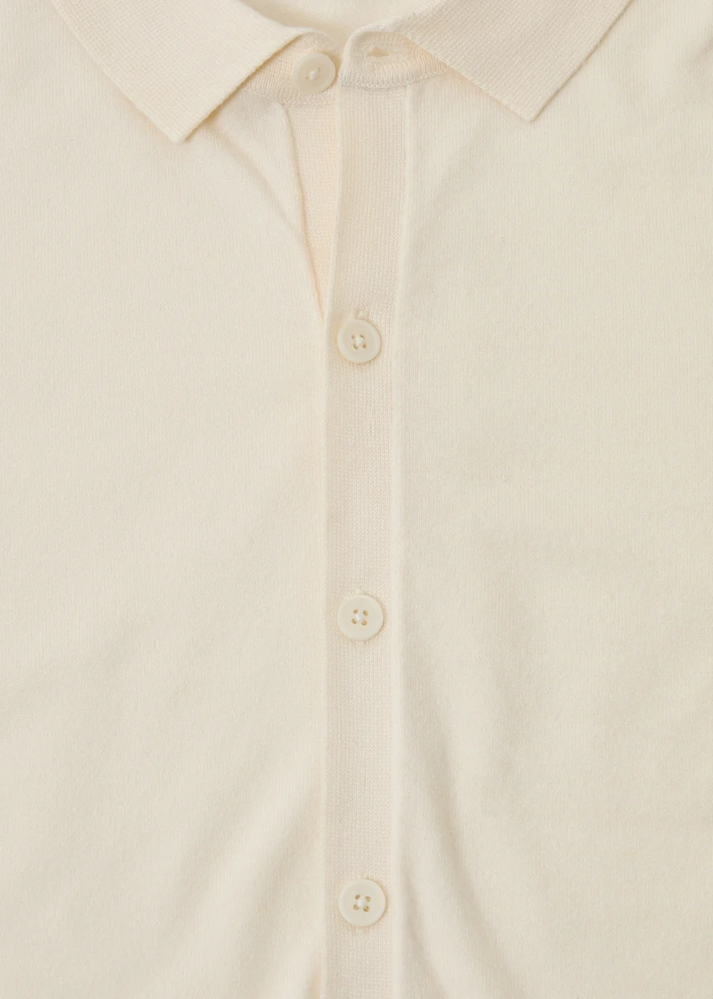 Threadbare Natural Knitted Short Sleeve Shirt - M Image 5