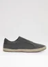 Threadbare Grey Cotton Canvas Slip On Espadrilles - 9 Image 1