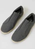 Threadbare Grey Cotton Canvas Slip On Espadrilles - 9 Image 3
