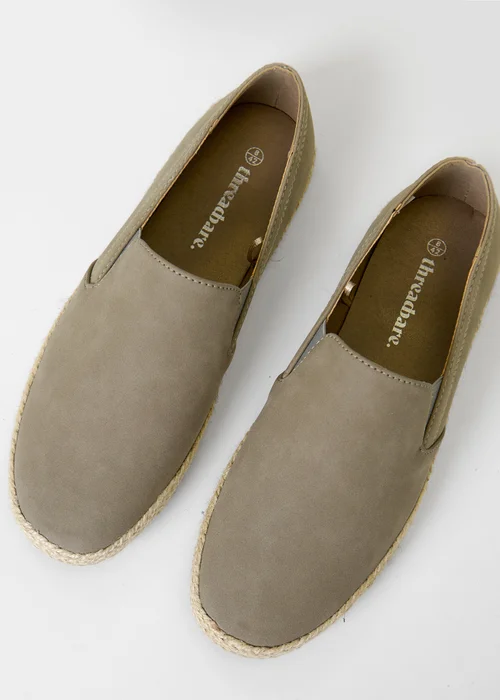 Threadbare Beige Faux Suede Slip On Espadrilles - 9 Image 3