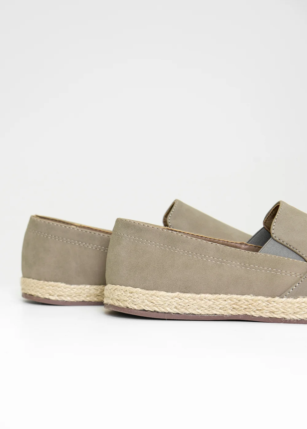 Threadbare Beige Faux Suede Slip On Espadrilles - 9 Image 2