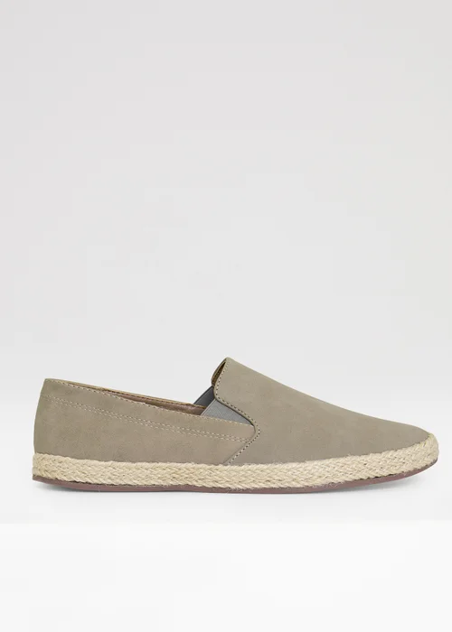 Threadbare Beige Faux Suede Slip On Espadrilles - 9 Image 1