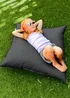 rucomfy Indoor/Outdoor Floor Cushion Grey Beanbag - One Size Image 1