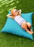 rucomfy Indoor/Outdoor Floor Cushion Turquoise Beanbag - One Size Image 1