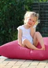 rucomfy Indoor/Outdoor Floor Cushion Pink Beanbag - One Size Image 1