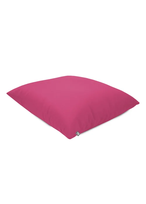 rucomfy Indoor/Outdoor Floor Cushion Pink Beanbag - One Size Image 2