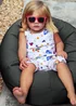 rucomfy Indoor/Outdoor Small Kids Grey Beanbag - One Size Image 1