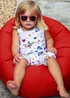 rucomfy Indoor/Outdoor Small Kids Red Beanbag - One Size Image 1