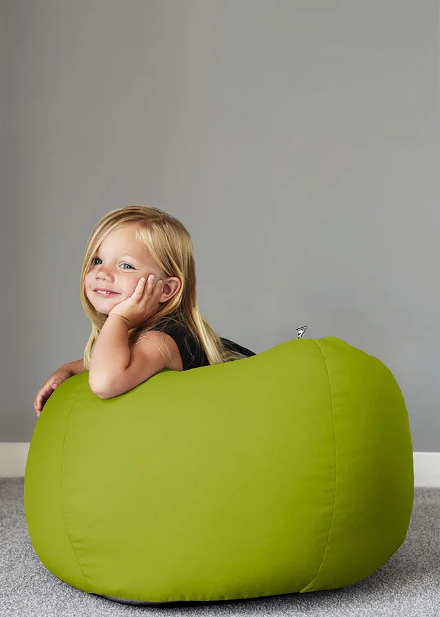 rucomfy Indoor/Outdoor Small Kids Olive Beanbag