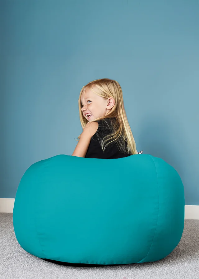 rucomfy Indoor/Outdoor Small Kids Turquoise Beanbag
