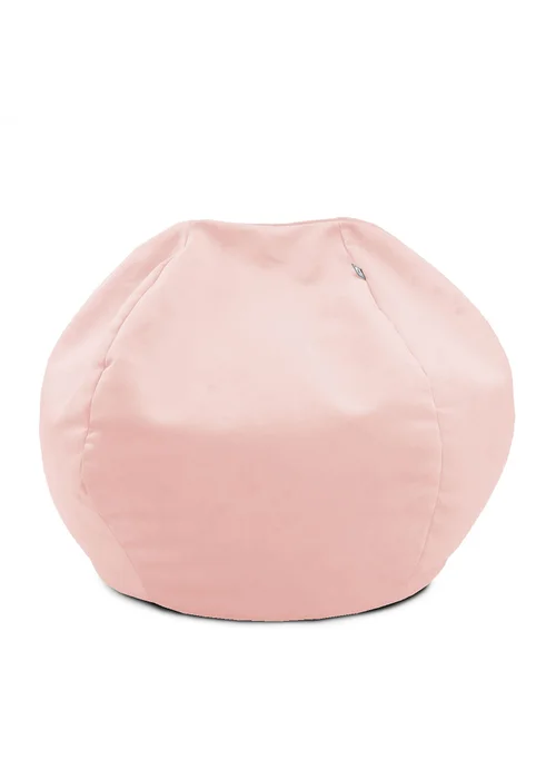 rucomfy Velvet Kids Slouchbag Pink Beanbag - One Size Image 2