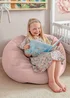 rucomfy Velvet Kids Slouchbag Pink Beanbag - One Size Image 1