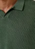 Threadbare Green Textured Knit Trophy Neck Polo - XL Image 5