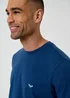 Threadbare Navy Pyjama T-Shirt & Check Shorts Set - S Image 4