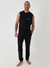 Threadbare Black Relaxed Fit Sleeveless Lounge Set - XL Image 1