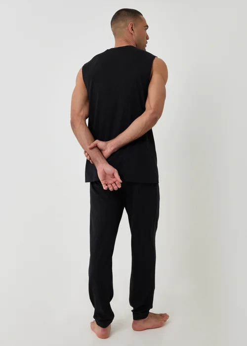 Threadbare Black Relaxed Fit Sleeveless Lounge Set - XL Image 2