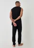 Threadbare Black Relaxed Fit Sleeveless Lounge Set - XL Image 2