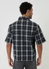 Threadbare Black Check Boxy Fit Short Sleeve Shirt - XL Image 2