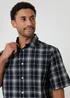 Threadbare Black Check Boxy Fit Short Sleeve Shirt - XL Image 4