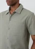 Threadbare Soft Green Textured Cotton Short Sleeve Shirt - L Image 4