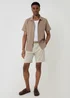 Threadbare Taupe Textured Cotton Short Sleeve Shirt - 2XL Image 3