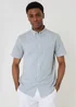 Threadbare Blue Stripe Cotton Poplin Short Sleeve Shirt - XL Image 5