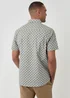 Threadbare Soft Green Palm Tree Print Cotton Poplin Short Sleeve Shirt - L Image 2