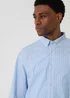 Threadbare Blue Stripe Cotton Poplin Cropped Fit Shirt - 2XL Image 4