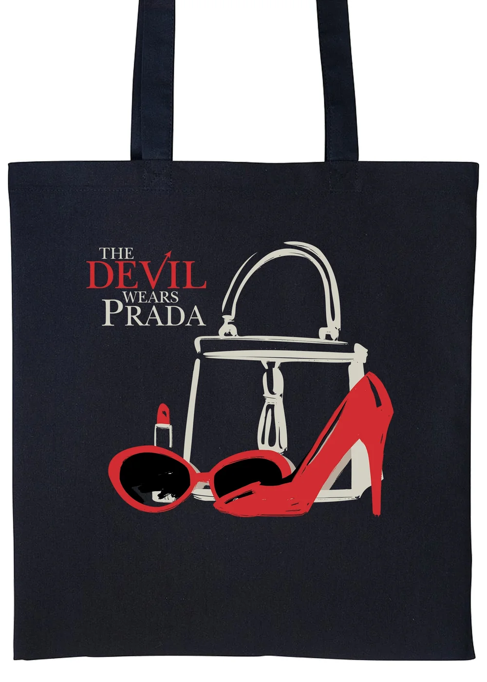 Spiral Galaxy Devil Wears Prada Icons Black Graphic Adult Tote Bag - One Size Image 2