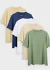 Threadbare Multi 5-Pack Cotton Crew Neck T-Shirts - 2XL Image 1