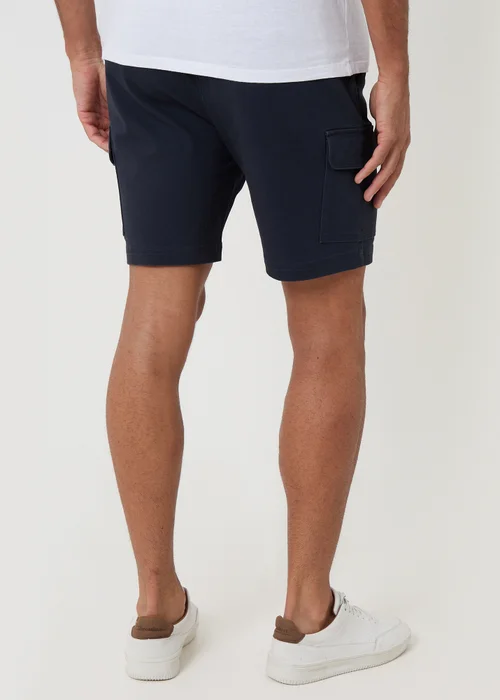 Threadbare Navy Shorter Length Stretch Cargo Shorts - S Image 2