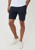 Threadbare Navy Shorter Length Stretch Cargo Shorts - S Image 1
