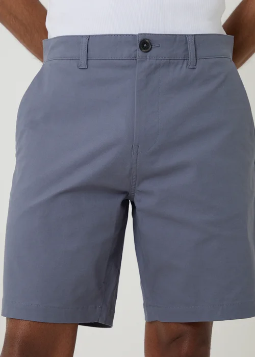 Threadbare Blue Cotton Regular Fit Stretch Chino Shorts - 36/L32 Image 4